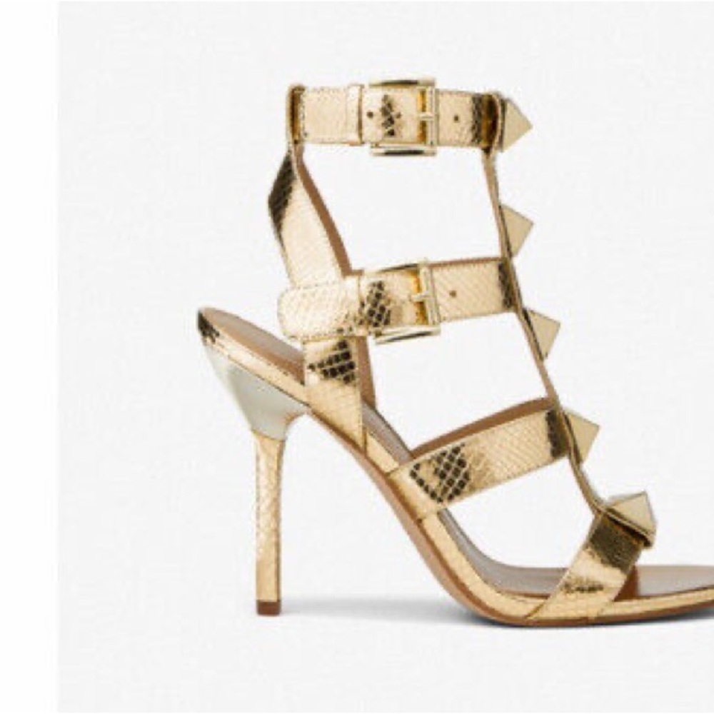 Michael Kors Collection Gold Gladiator Sandals - Picture 3 of 6
